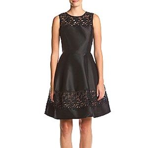 Ivanka Trump Black Lace Trim Party Dress Size 12